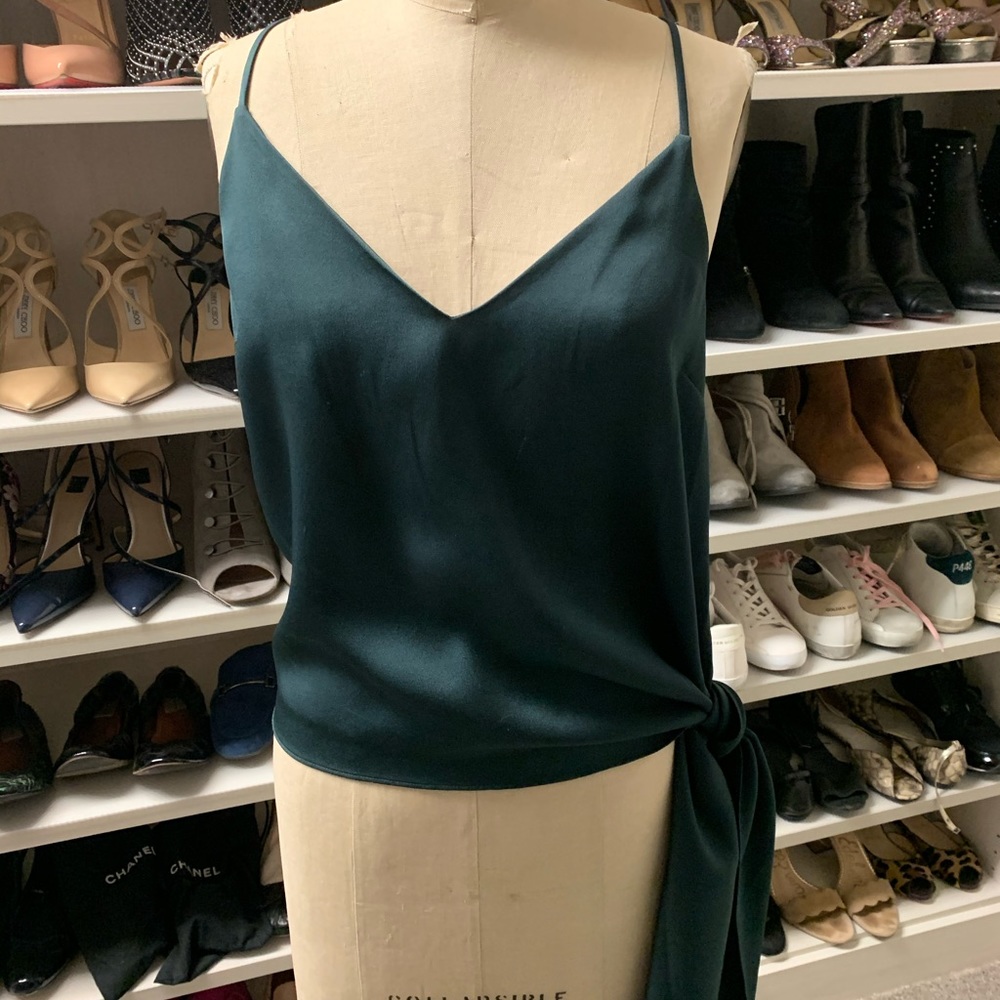 Bcbgmaxazri satin top with side tie